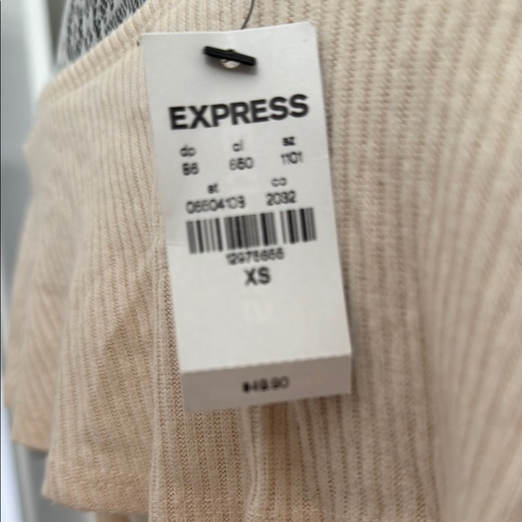 Express Off-Shoulder Ribbed Bodysuit - Picture 3 of 5